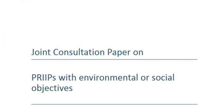 How to define ESG objectives in ethical investing? – PRIIPs EOS consultation