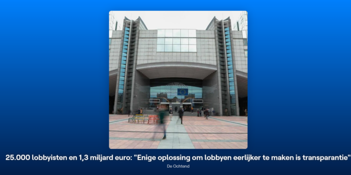 VRT Radio 1 – Lobbying in Brussels
